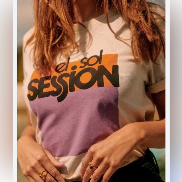 Sézane X Maddy El Sol Session Graphic Print T-Shirt - Picture 3 of 6